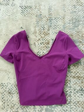 Purple Lululemon short sleeve top. Worn few times